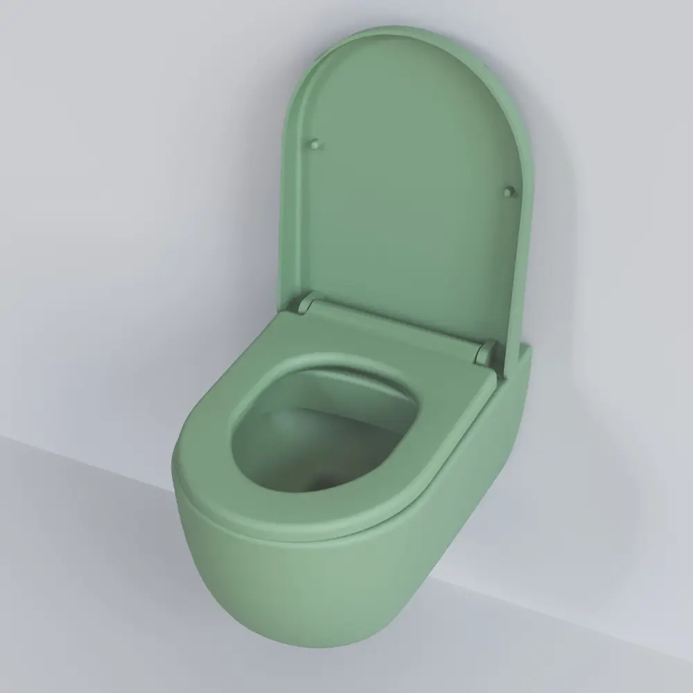 Фото 3 Сиденье для унитаза Ambassador Abner 102T21001 36x54.50см с микролифтом матовое мятное