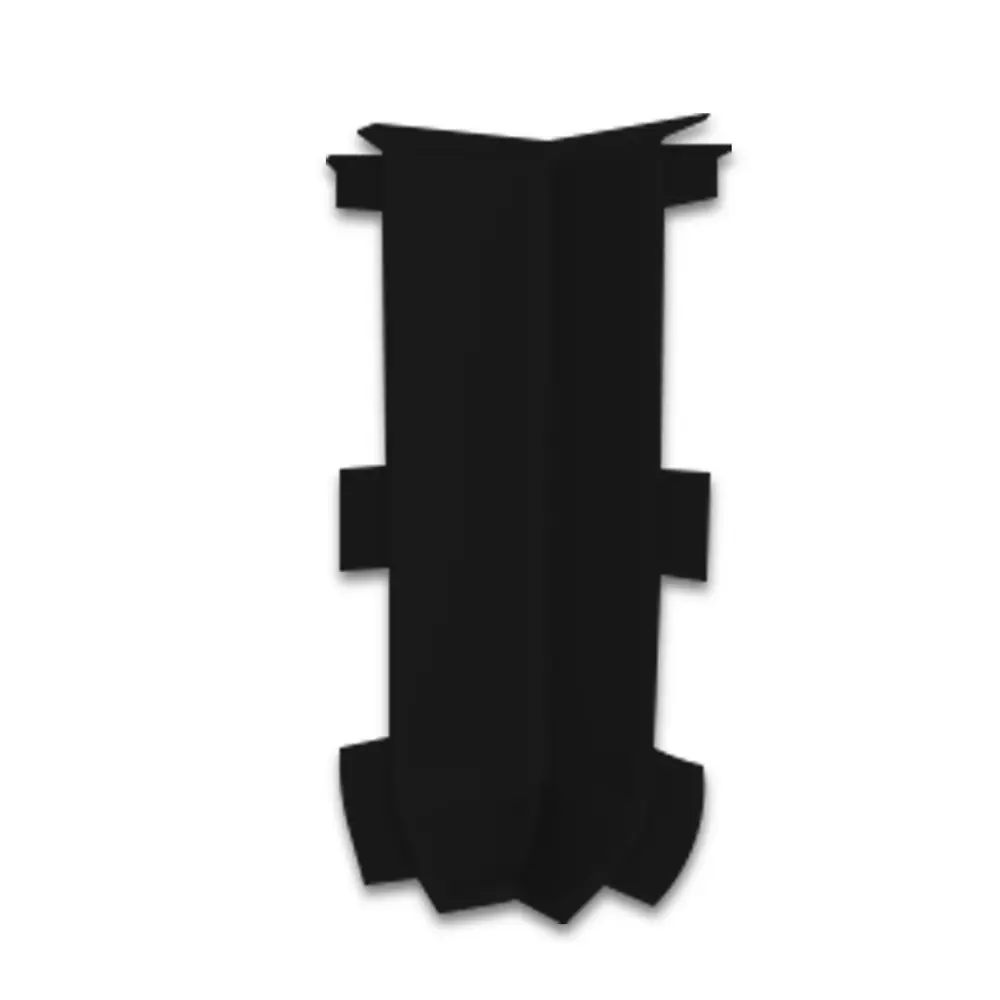 Фото 2 Внутренний угол на плинтус 80мм алюминий цвет черный 4 шт