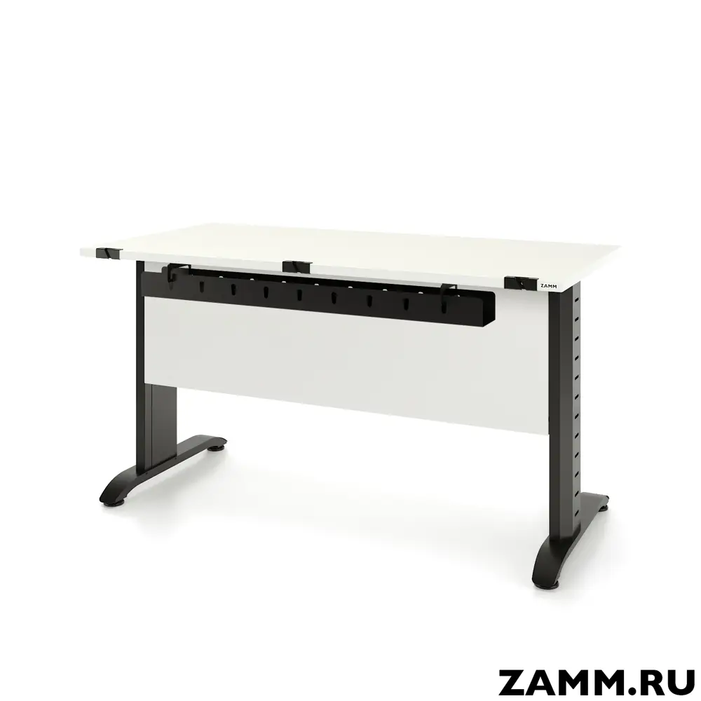 Фото Письменный стол ПС-28449.60x100:AA.25/05-03 Zamm Альфа (Тип 3) 100x75x60 см Металл цвет белый