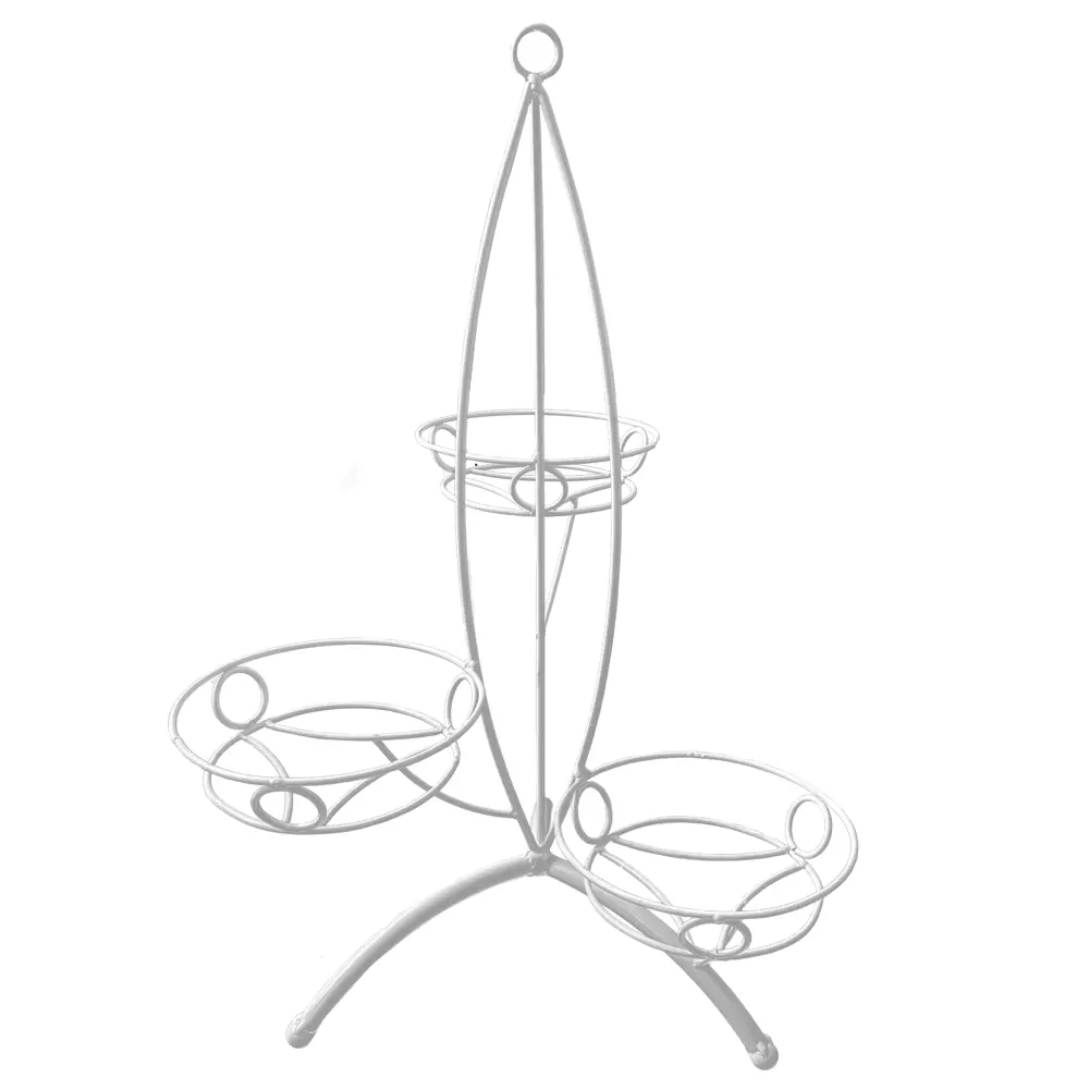 Фото Подставка для цветов M-Group Свеча 36x36x58 см сталь белый