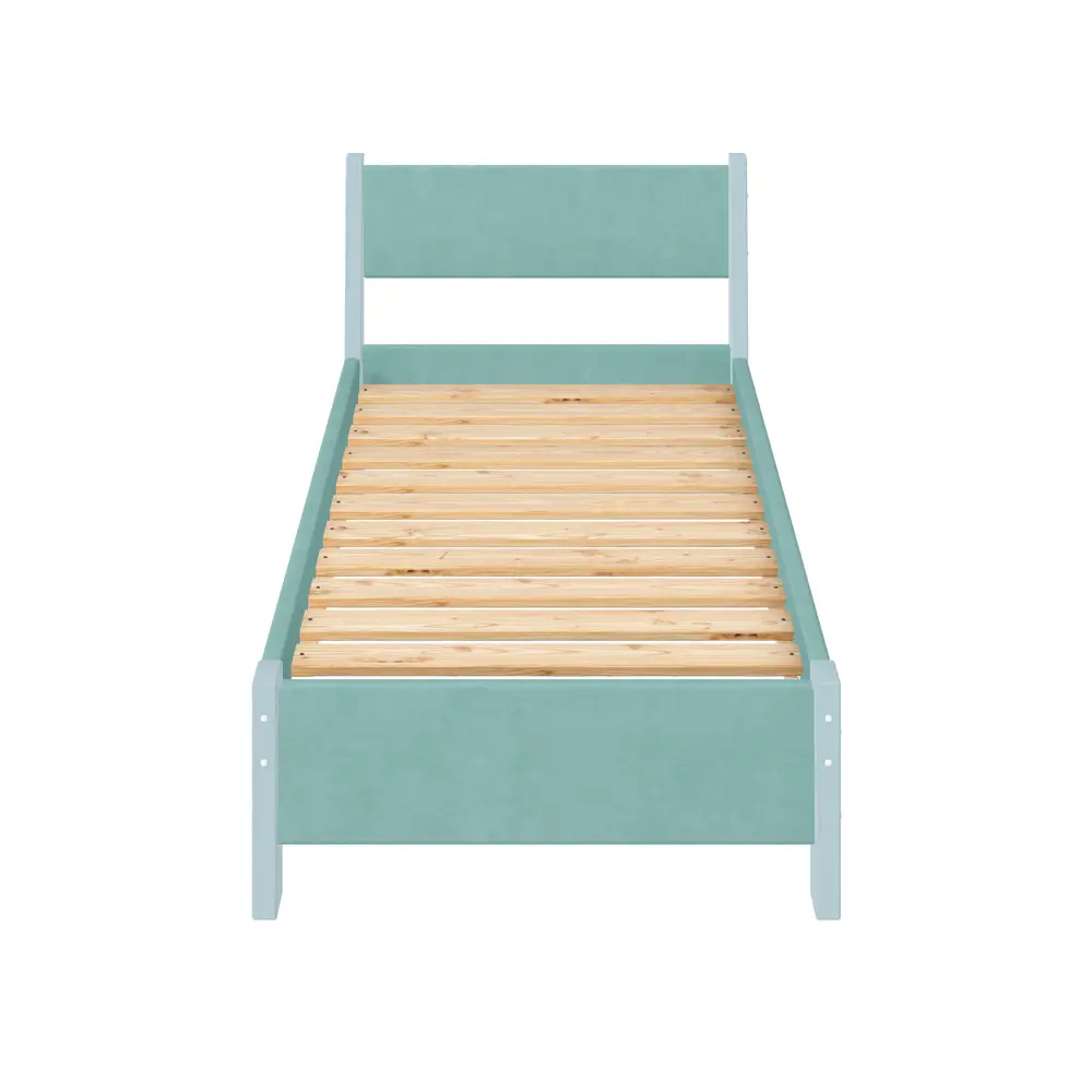 Фото 3 Кровать Solarius Мишка реечное основание 110 x 80 x 210 см дерево цвет тиффани;голубой Фото 3 Кровать Solarius Мишка реечное основание 110 x 80 x 210 см дерево цвет тиффани;голубой