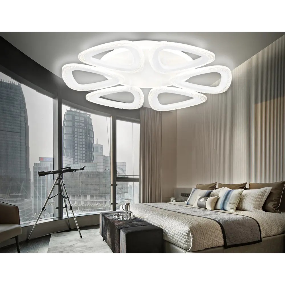 Фото 5 Люстра потолочная светодиодная Ambrella Light AMBR_FA4518 Acrylica с пультом управления 14 м² регулируемый белый свет цвет белый Фото 5 Люстра потолочная светодиодная Ambrella Light AMBR_FA4518 Acrylica с пультом управления 14 м² регулируемый белый свет цвет белый