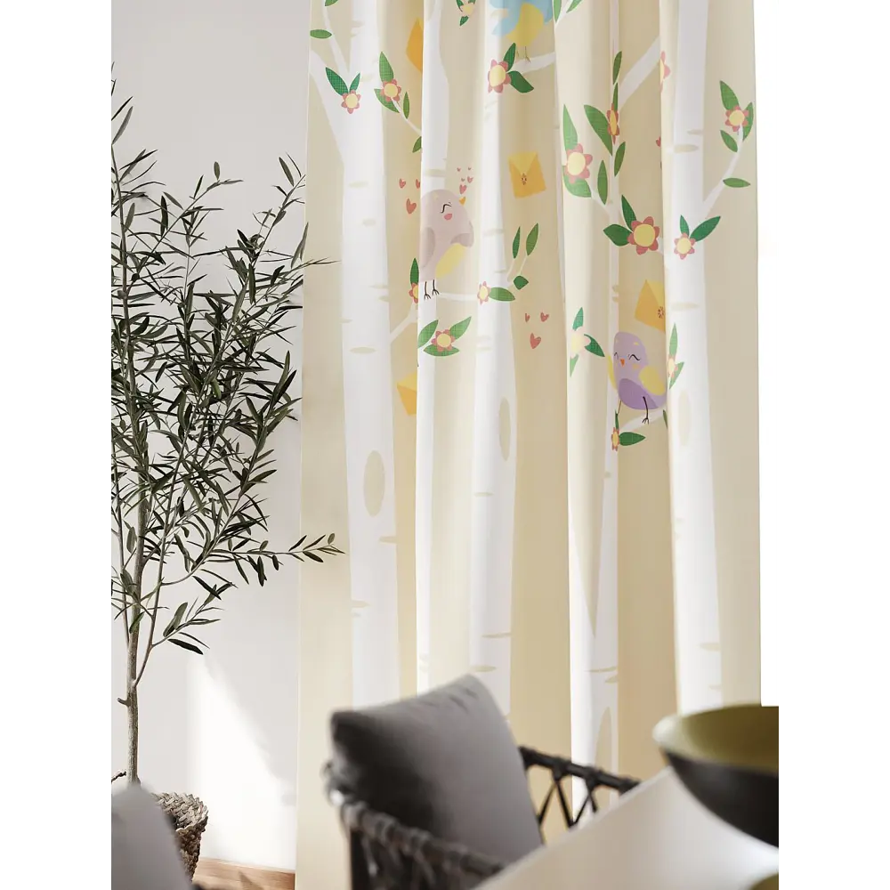 Фото 3 Штора блэкаут на шторной ленте Comfy Way Флонтос - 112 CW594112-260, 260x150 см, цвет бежевый