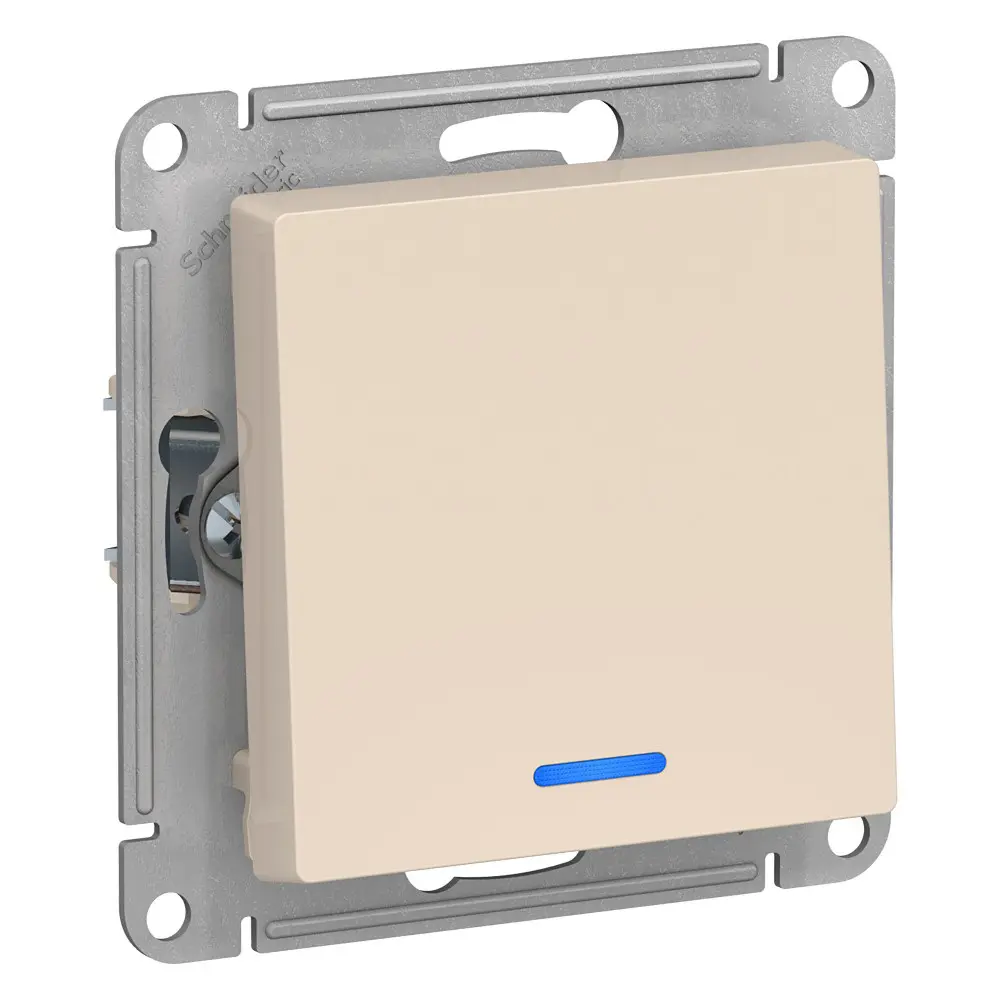 Фото Выключатель встраиваемый Systeme Electric AtlasDesign ATN000213 1 клавиша с подсветкой цвет бежевый Фото Выключатель встраиваемый Systeme Electric AtlasDesign ATN000213 1 клавиша с подсветкой цвет бежевый