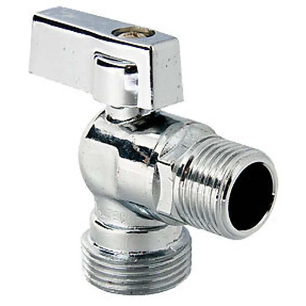 Фото Кран шаровой угловой Valtec 511395 PN10 1/2" НР латунь ручка флажок Фото Кран шаровой угловой Valtec 511395 PN10 1/2" НР латунь ручка флажок