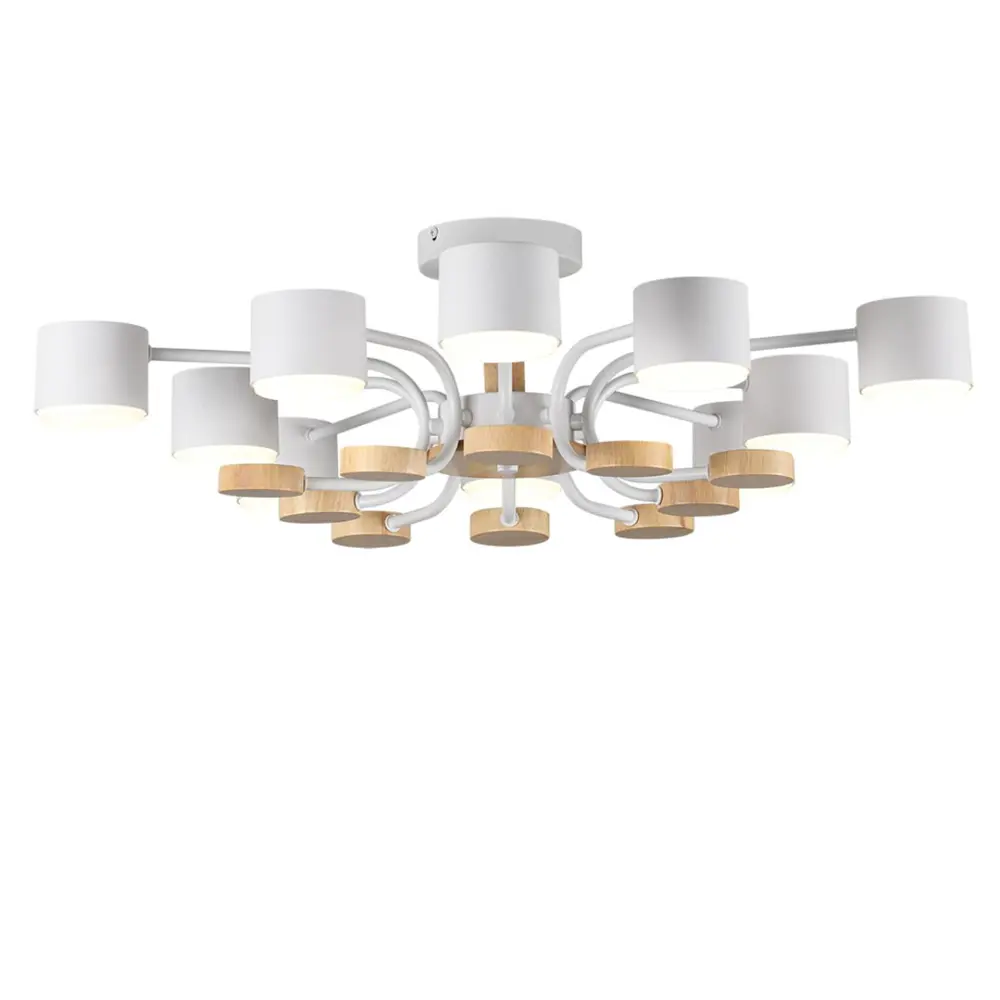 Фото 6 Люстра потолочная Lumion Rondo 8196-10c 10 ламп 18 м² цвет дерево/белый Фото 6 Люстра потолочная Lumion Rondo 8196-10c 10 ламп 18 м² цвет дерево/белый
