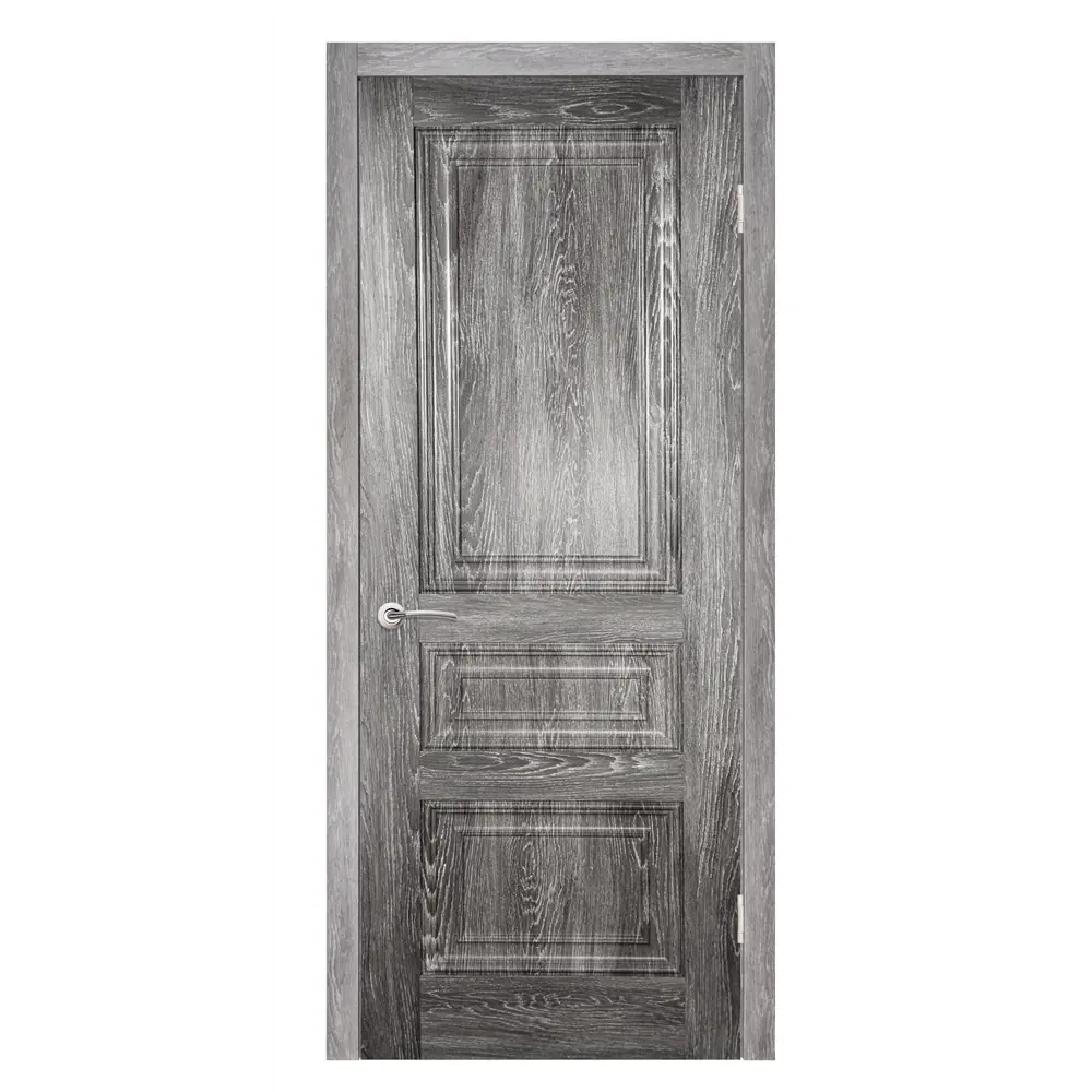 Фото Дверь межкомнатная Лесма стиль Классик 8 глухая 200x70см пленка ПВХ цвет графит без замка и петель