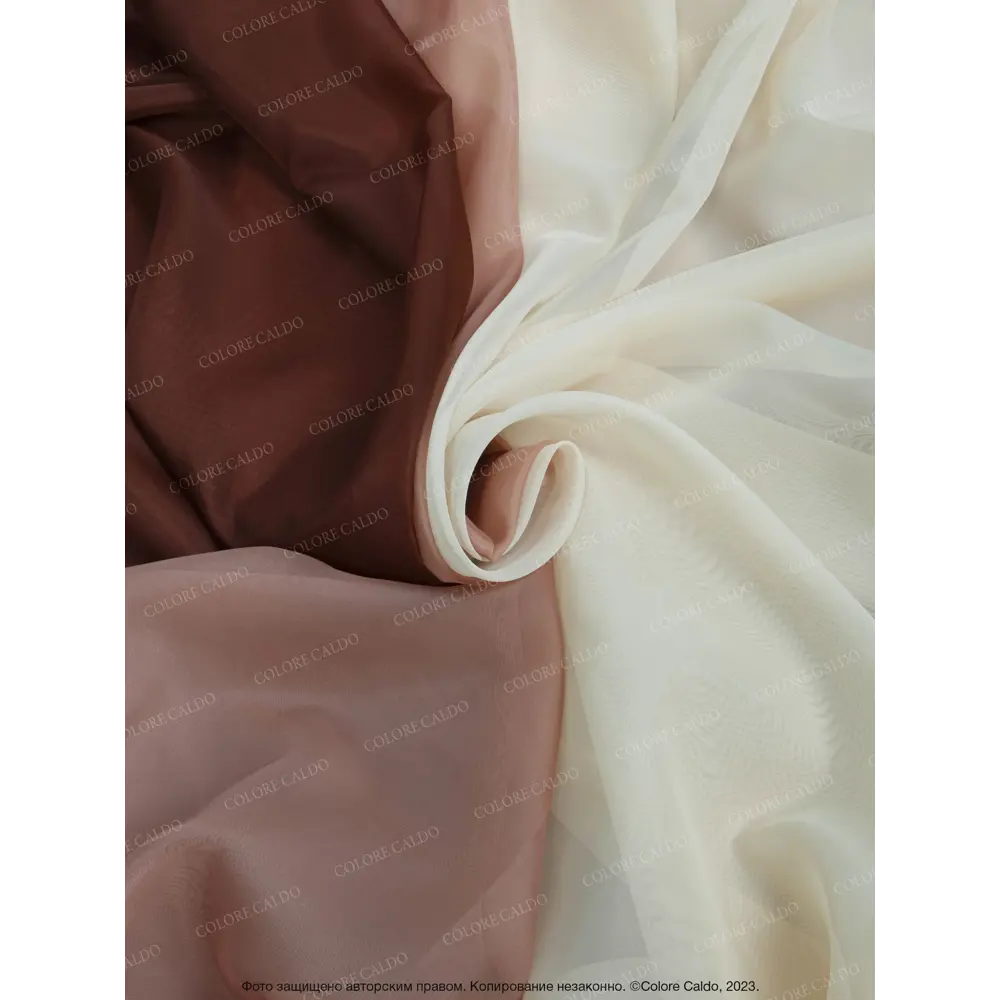 Фото 12 Тюль Colore caldo 6033/КакаоБежевыйСлонКость на шторной ленте 270x570 см цвет коричневый Фото 12 Тюль Colore caldo 6033/КакаоБежевыйСлонКость на шторной ленте 270x570 см цвет коричневый