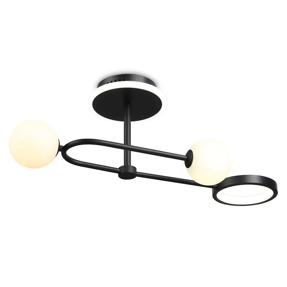 Фото 2 Люстра на штанге Ambrella light Fl66223 с пультом управления 3 лампы 18 м² цвет черный Фото 2 Люстра на штанге Ambrella light Fl66223 с пультом управления 3 лампы 18 м² цвет черный