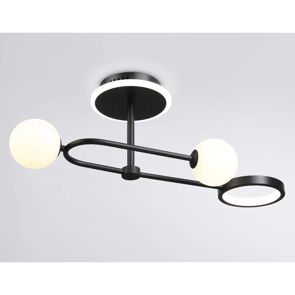 Фото 5 Люстра на штанге Ambrella light Fl66223 с пультом управления 3 лампы 18 м² цвет черный Фото 5 Люстра на штанге Ambrella light Fl66223 с пультом управления 3 лампы 18 м² цвет черный