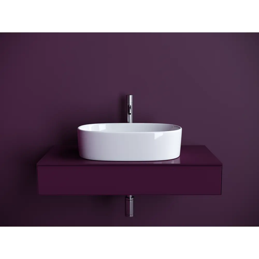 Фото 2 Раковина накладная Ceramicanova element ELEMENT 56.1см цвет белый Фото 2 Раковина накладная Ceramicanova element ELEMENT 56.1см цвет белый