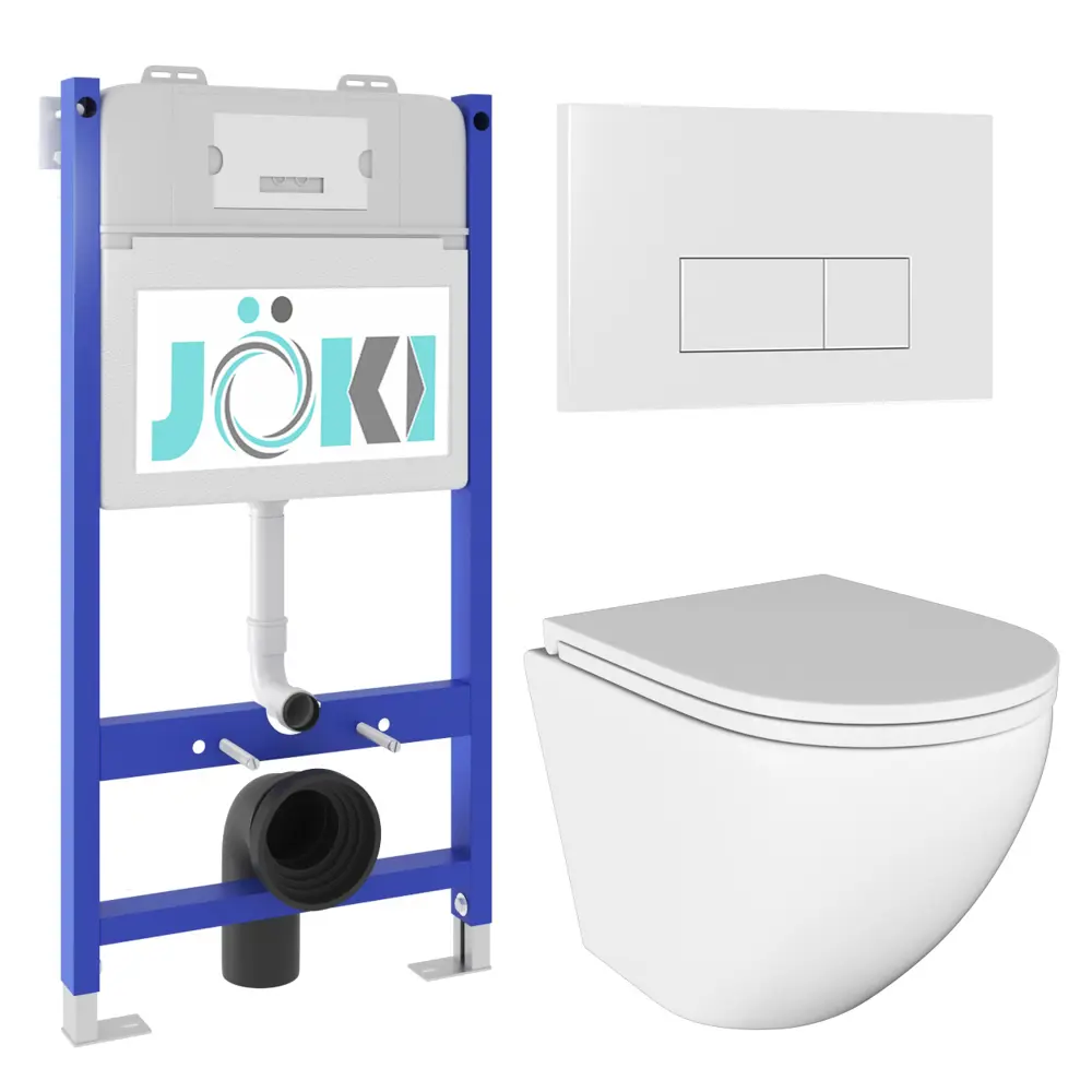 Фото Комплект инсталляция с унитазом Joki JKS102033018WM цвет белый Фото Комплект инсталляция с унитазом Joki JKS102033018WM цвет белый