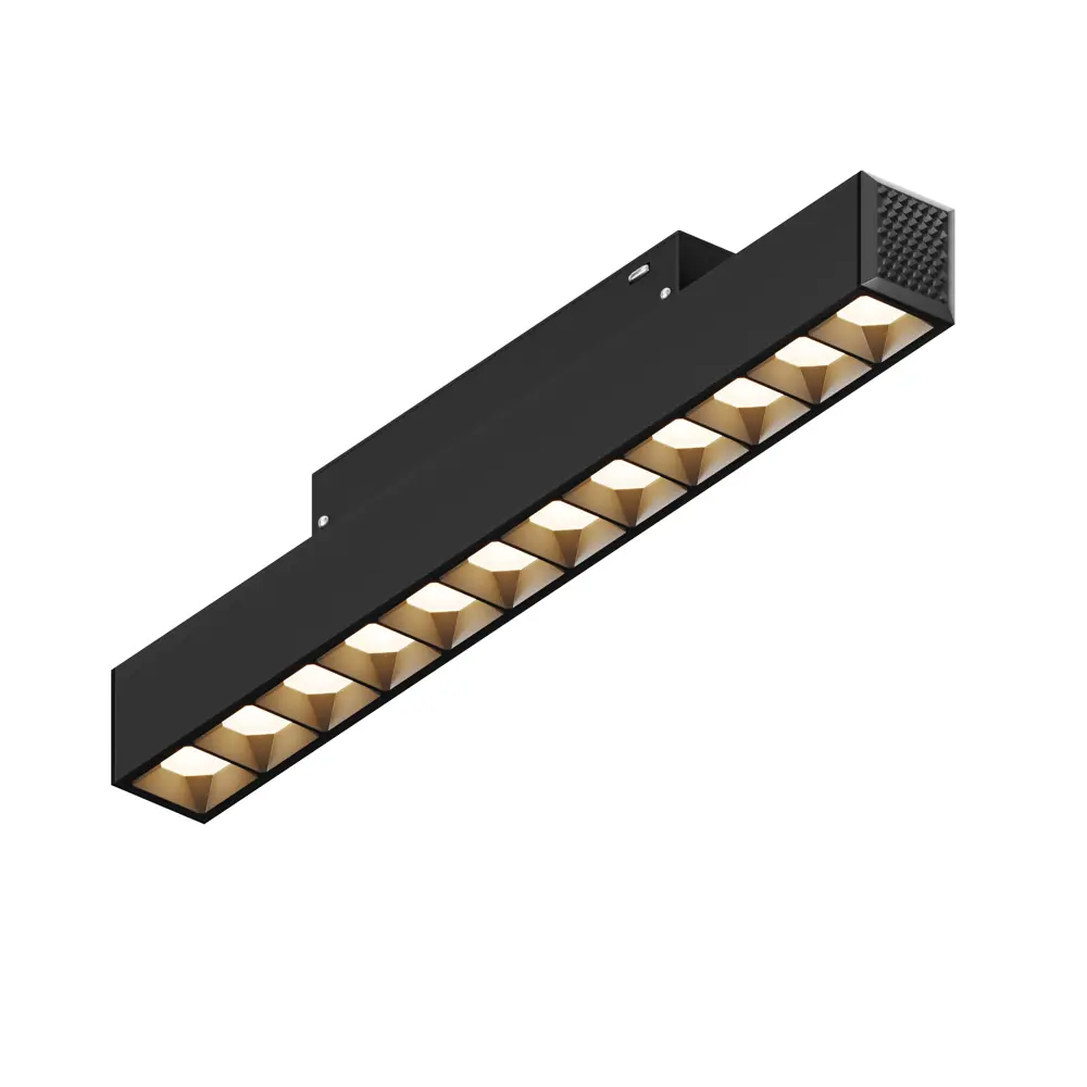 Фото 2 Трековый светильник линейный светодиодный Hesby lighting Hsbl_0146 12 Вт магнитный теплый белый (желтый) свет цвет черный