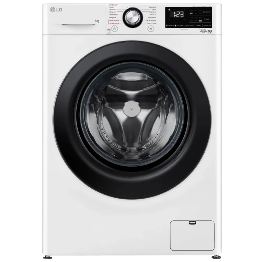 Фото Стиральная машина LG F2V3PS6W с паром 8кг 60x85x0 цвет белый Фото Стиральная машина LG F2V3PS6W с паром 8кг 60x85x0 цвет белый