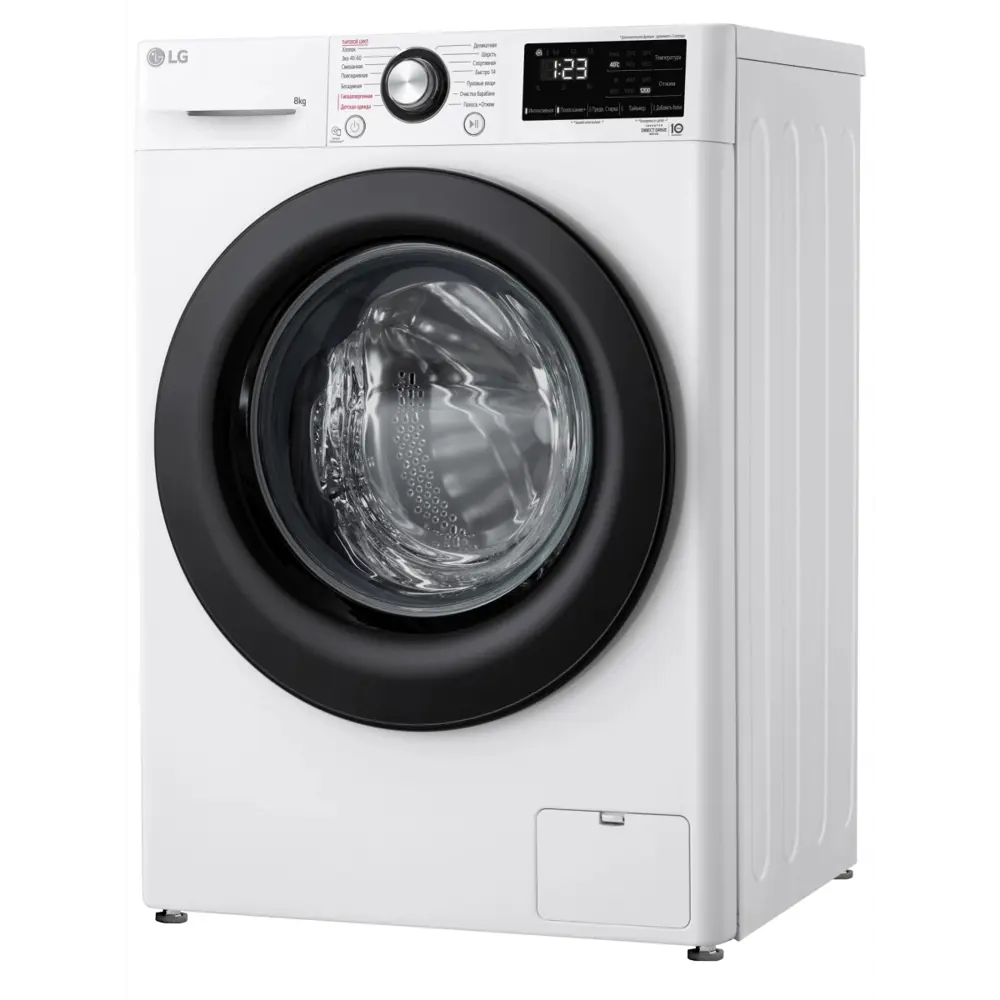 Фото 7 Стиральная машина LG F2V3PS6W с паром 8кг 60x85x0 цвет белый Фото 7 Стиральная машина LG F2V3PS6W с паром 8кг 60x85x0 цвет белый