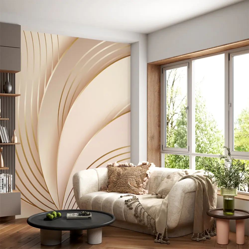 Фото 5 Фотообои флизелиновые Urban Style Абстрактные волны бежево-розовые UST2807, 200x270 см Фото 5 Фотообои флизелиновые Urban Style Абстрактные волны бежево-розовые UST2807, 200x270 см