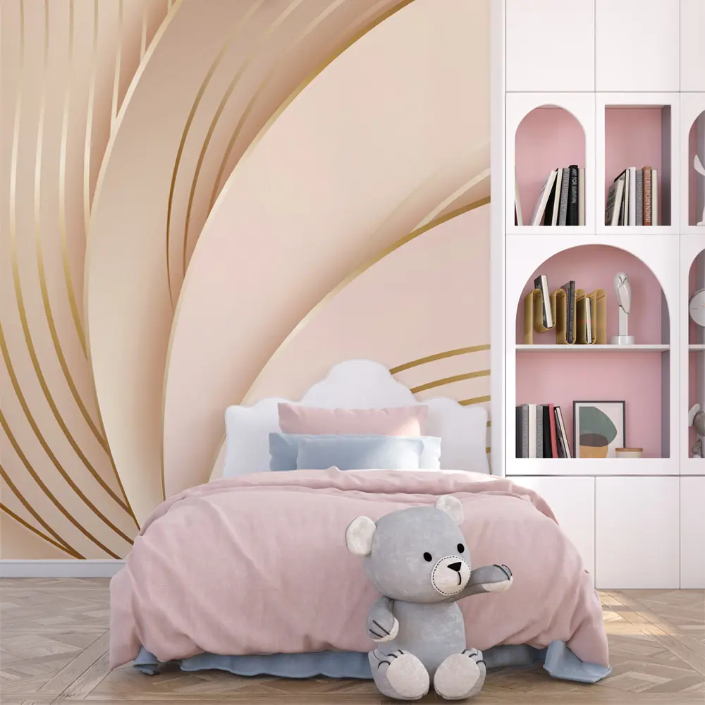 Фото 13 Фотообои флизелиновые Urban Style Абстрактные волны бежево-розовые UST2807, 200x270 см Фото 13 Фотообои флизелиновые Urban Style Абстрактные волны бежево-розовые UST2807, 200x270 см