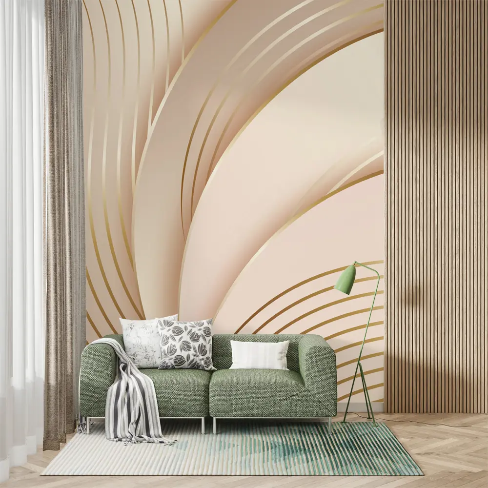 Фото 9 Фотообои флизелиновые Urban Style Абстрактные волны бежево-розовые UST2807, 200x270 см Фото 9 Фотообои флизелиновые Urban Style Абстрактные волны бежево-розовые UST2807, 200x270 см