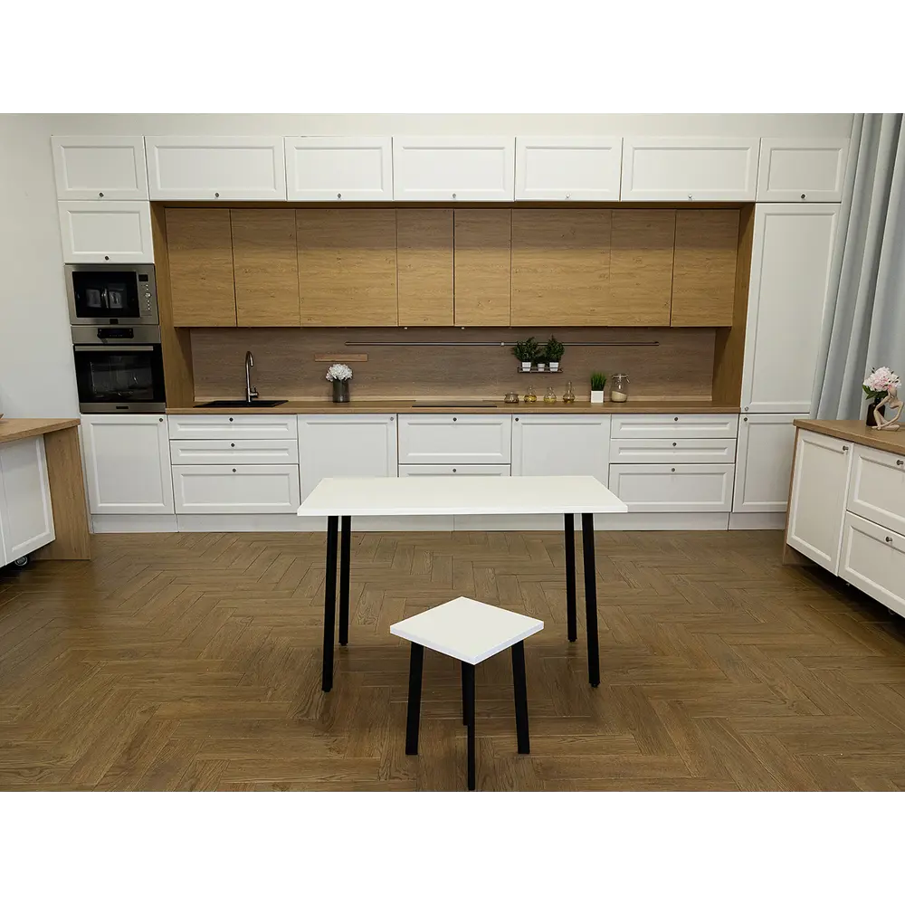 Фото Стол прямоугольный Diko loft DL-868075 110x55 см ЛДСП цвет белый Фото Стол прямоугольный Diko loft DL-868075 110x55 см ЛДСП цвет белый
