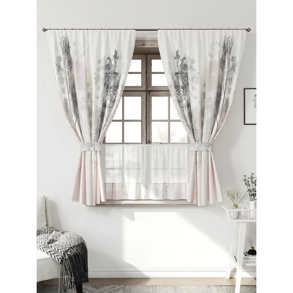 Фото Комплект штор Comfy way Иномик - 31 CW705031-160 на шторной ленте 160x150 см цвет бежевый Фото Комплект штор Comfy way Иномик - 31 CW705031-160 на шторной ленте 160x150 см цвет бежевый