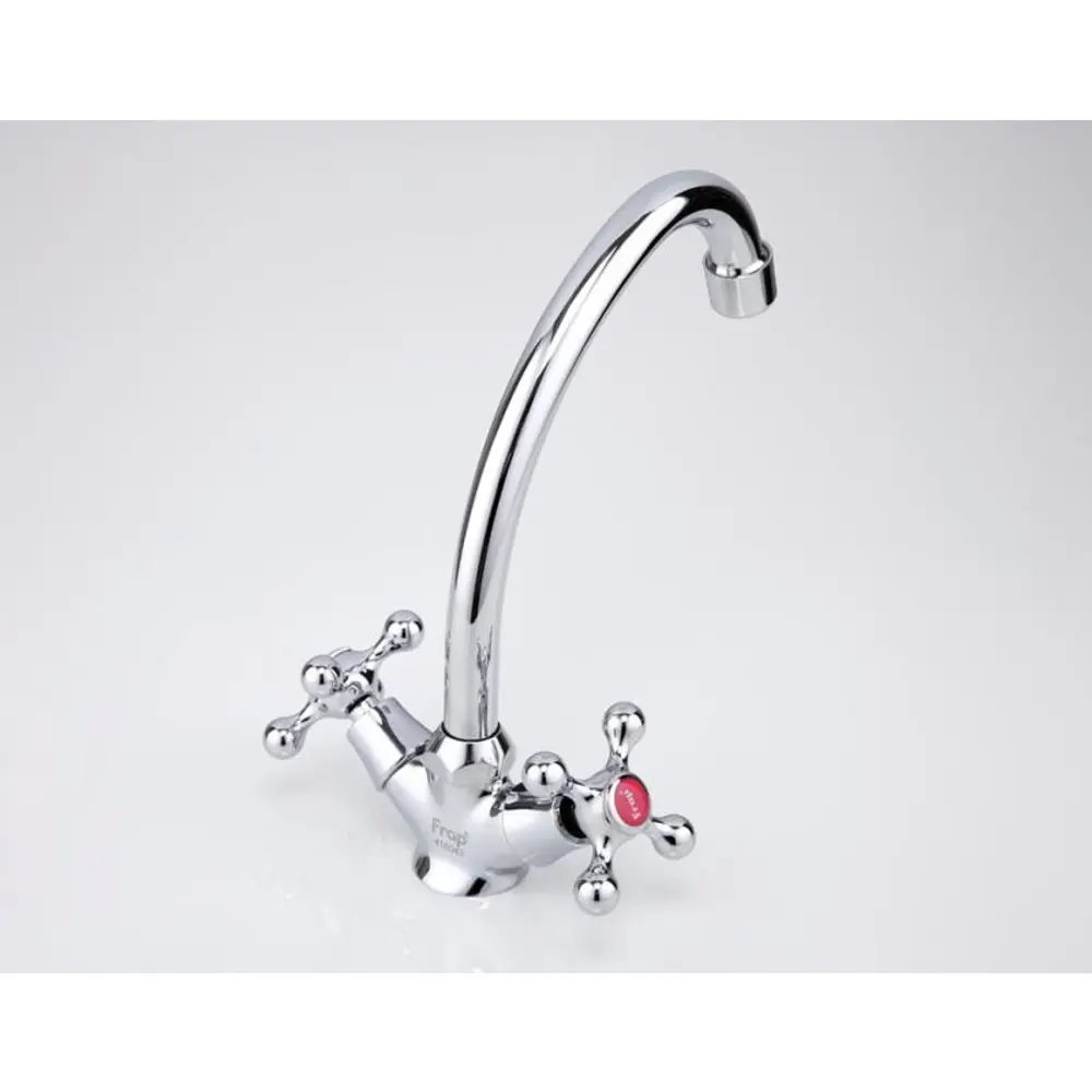 Фото 4 Смеситель для кухни Frap 19136 поворотный излив 18.9 см цвет хром