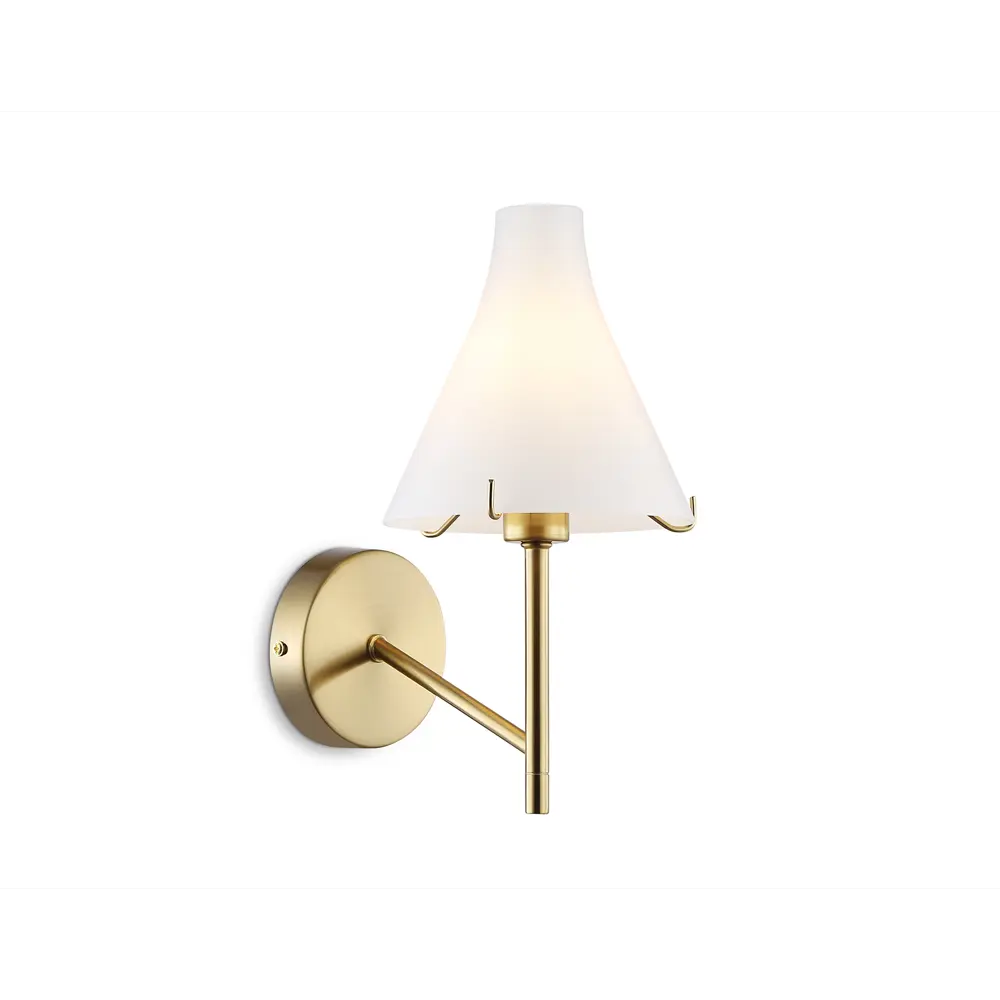 Фото Настенный светильник Ambrella light High light Lh57137 цвет белый матовый/латунь Фото Настенный светильник Ambrella light High light Lh57137 цвет белый матовый/латунь
