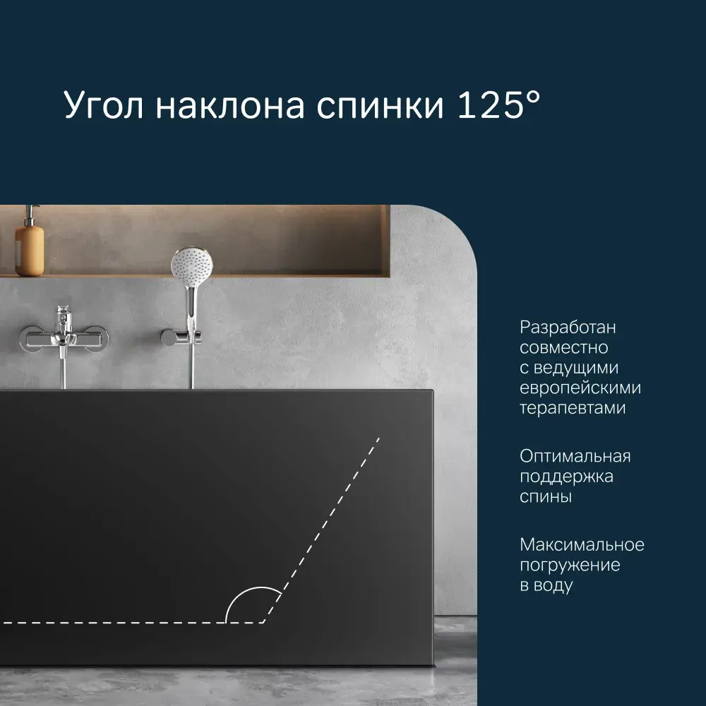 Фото 6 Ванная акриловая Am.pm Gem 150x70 комплект 4 в 1: черная ванна, каркас, фронтальная панель и слив-перелив черный Фото 6 Ванная акриловая Am.pm Gem 150x70 комплект 4 в 1: черная ванна, каркас, фронтальная панель и слив-перелив черный