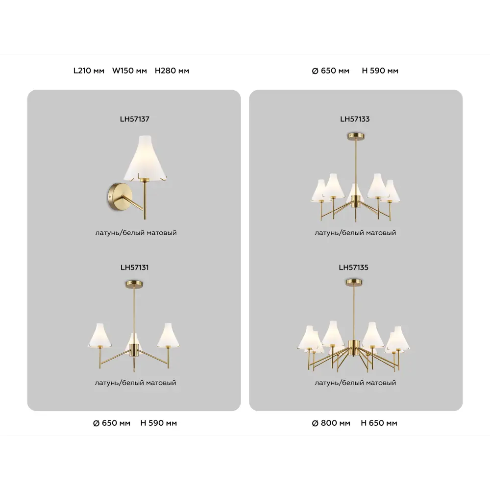 Фото 8 Настенный светильник Ambrella light High light Lh57137 цвет белый матовый/латунь Фото 8 Настенный светильник Ambrella light High light Lh57137 цвет белый матовый/латунь