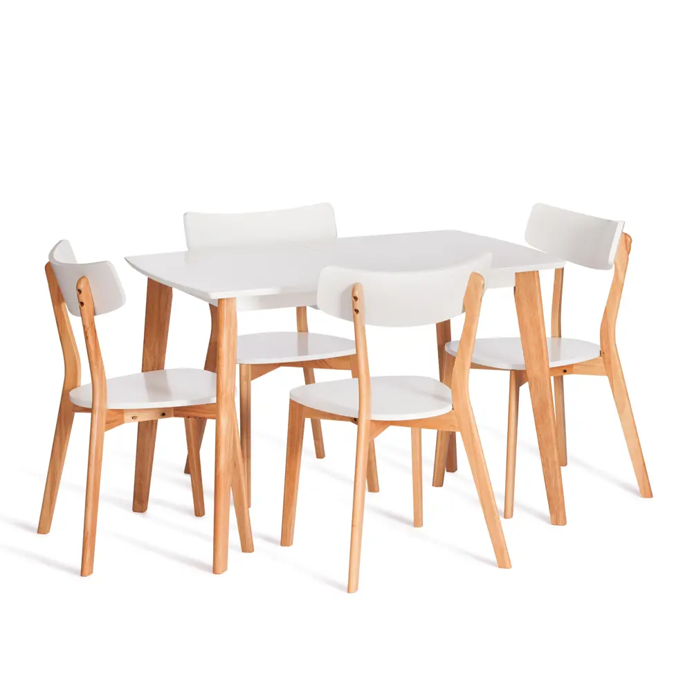 Фото 9 Кухонный стол прямоугольный Tetchair Claire 110x75 см МДФ цвет белый, натуральное дерево Фото 9 Кухонный стол прямоугольный Tetchair Claire 110x75 см МДФ цвет белый, натуральное дерево