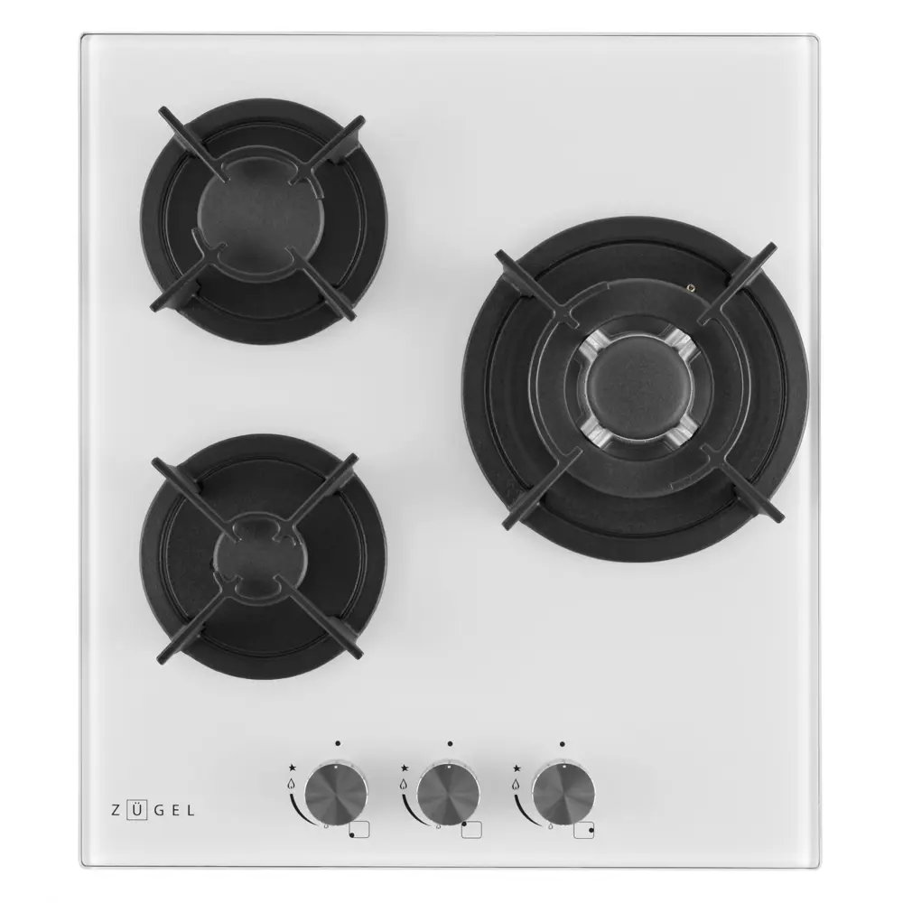 Фото 3 Газовая варочная панель Zugel ZGH452W 45 см 3 конфорки цвет белый