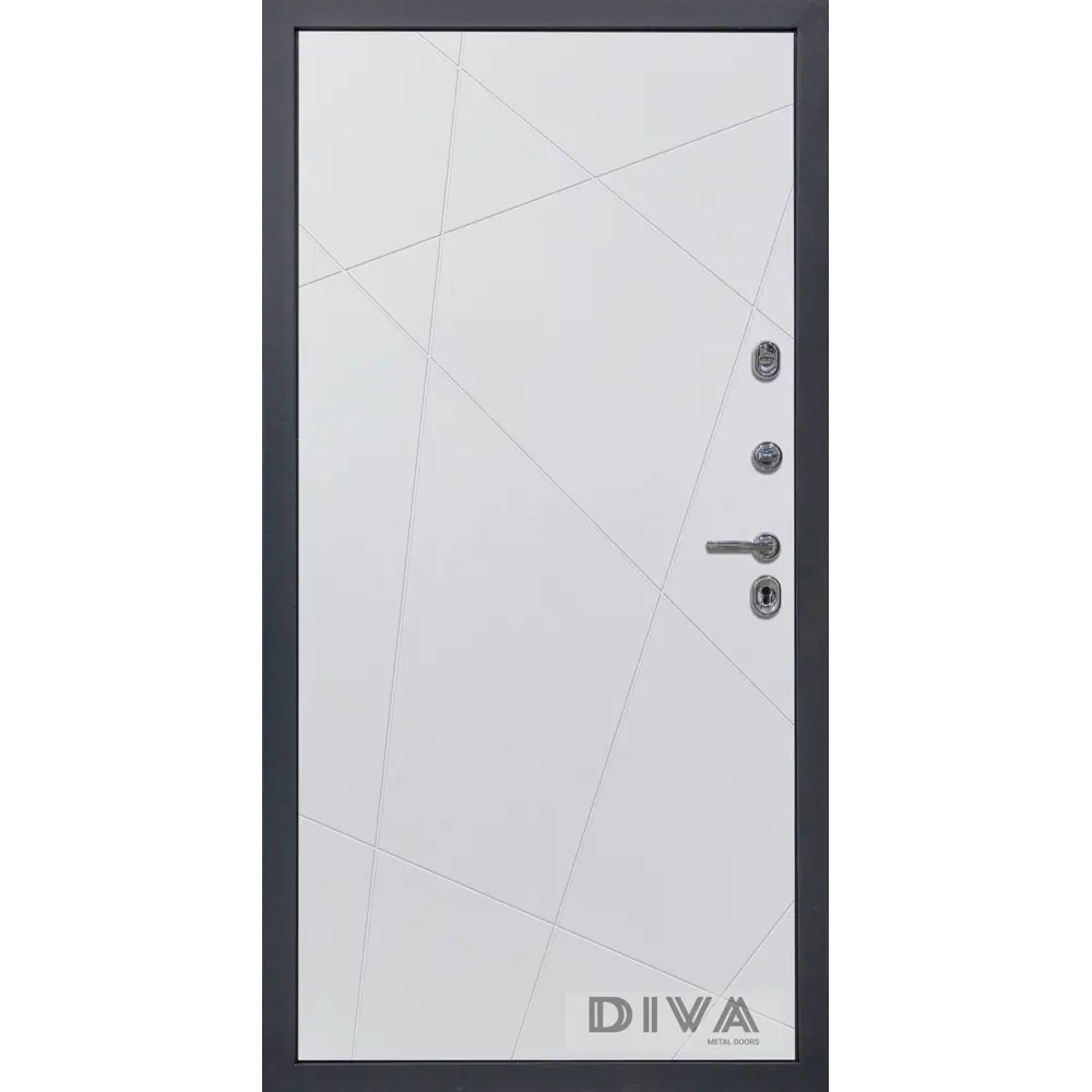 Фото 9 Входная дверь Diva 48 205x86см правый цвет белый софт Д11/бетон