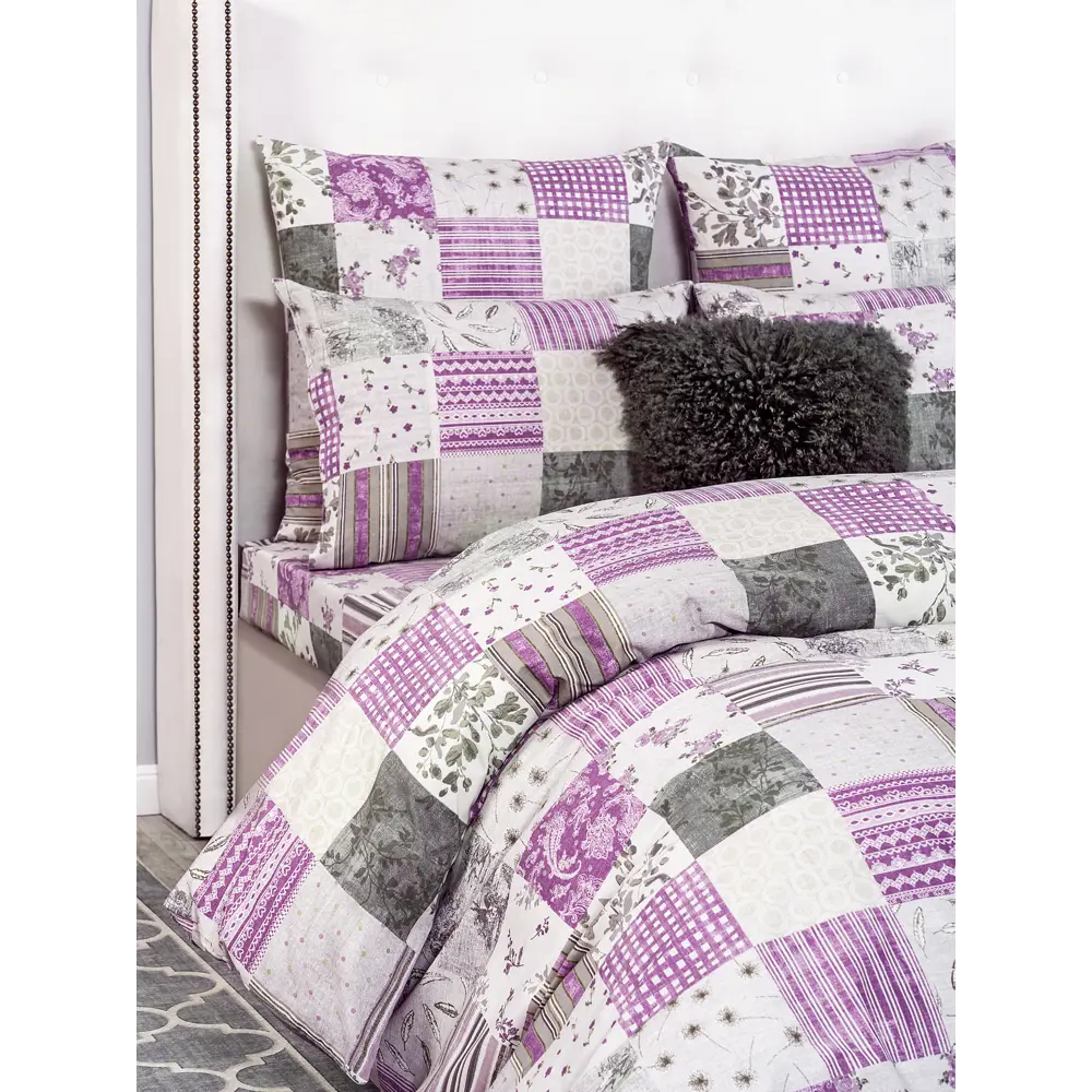 Фото 4 Наволочка Cassia Вестфолл 1010.01543 70x70 см хлопок 2 шт цвет белый, серый, фиолетовый Фото 4 Наволочка Cassia Вестфолл 1010.01543 70x70 см хлопок 2 шт цвет белый, серый, фиолетовый