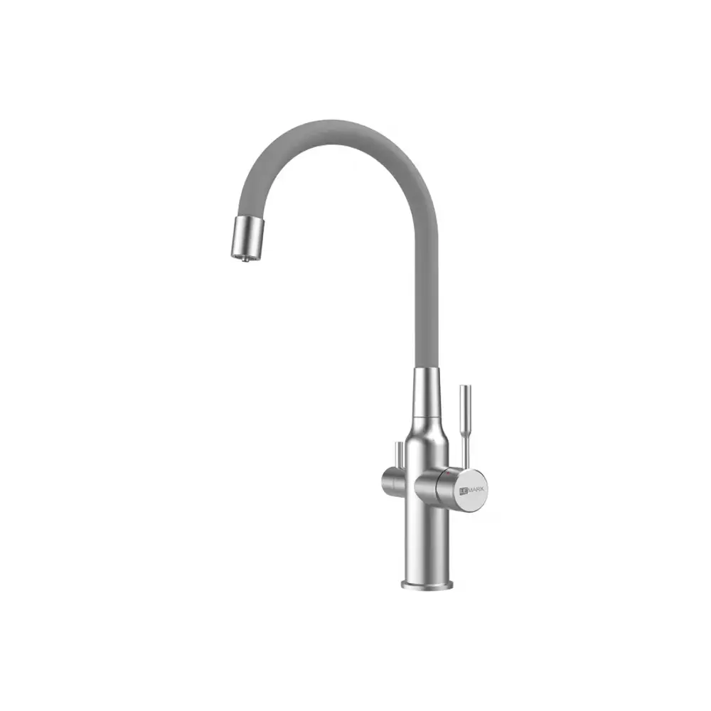 Фото Смеситель для кухни Lemark LM5083S-Gray поворотный излив цвет серый 31.7 см Фото Смеситель для кухни Lemark LM5083S-Gray поворотный излив цвет серый 31.7 см