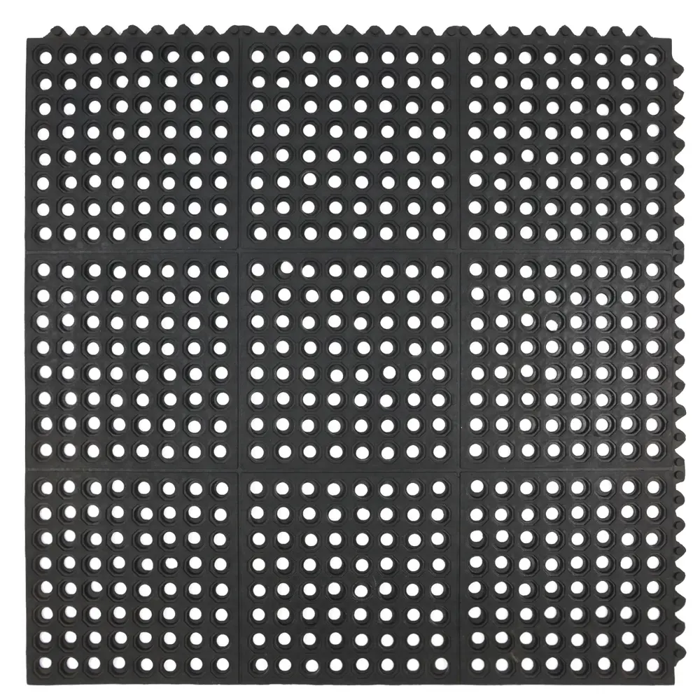 Фото Коврик придверный SunStep 30-011 ячеистый резиновый 90x90 см Фото Коврик придверный SunStep 30-011 ячеистый резиновый 90x90 см