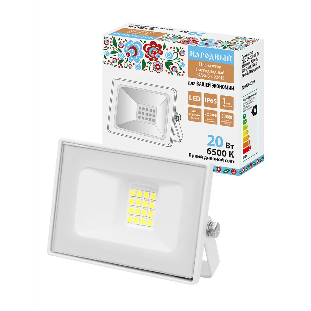 Фото Прожектор светодиодный уличный Tdm electric Sq0336-0309 20 Вт 6500 К IP65 холодный белый (голубой) свет Фото Прожектор светодиодный уличный Tdm electric Sq0336-0309 20 Вт 6500 К IP65 холодный белый (голубой) свет