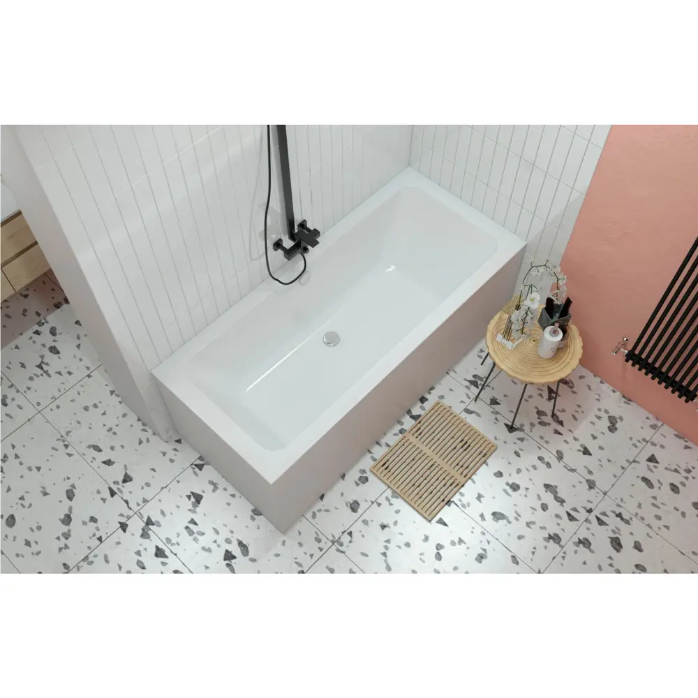 Фото 5 Прямоугольная ванна Lavinia Boho Pure S2-3710008P литьевой акрил 180x80 см, с металлическим каркасом, подголовником и лицевым экраном Фото 5 Прямоугольная ванна Lavinia Boho Pure S2-3710008P литьевой акрил 180x80 см, с металлическим каркасом, подголовником и лицевым экраном