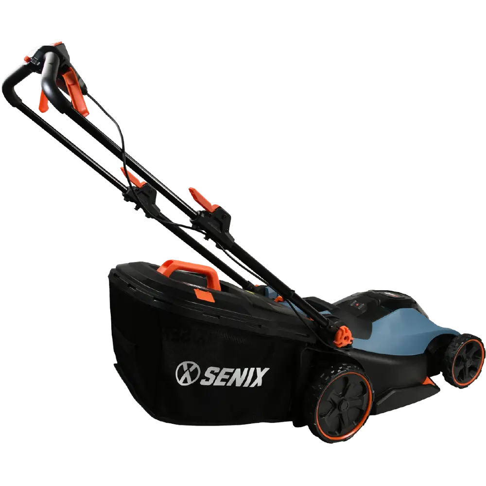 Фото 2 Газонокосилка аккумуляторная бесщёточная самоходная Senix Lpsx2-m-eu 40 В, 43 см 2x5 Ач АКБ и ЗУ в комплекте Фото 2 Газонокосилка аккумуляторная бесщёточная самоходная Senix Lpsx2-m-eu 40 В, 43 см 2x5 Ач АКБ и ЗУ в комплекте