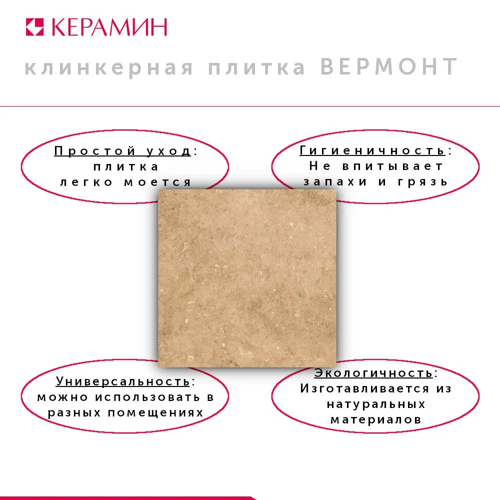 Фото 4 Напольная плитка Керамин Вермонт CDB00029526_MSK 29.8x29.8см цвет бежевый Фото 4 Напольная плитка Керамин Вермонт CDB00029526_MSK 29.8x29.8см цвет бежевый