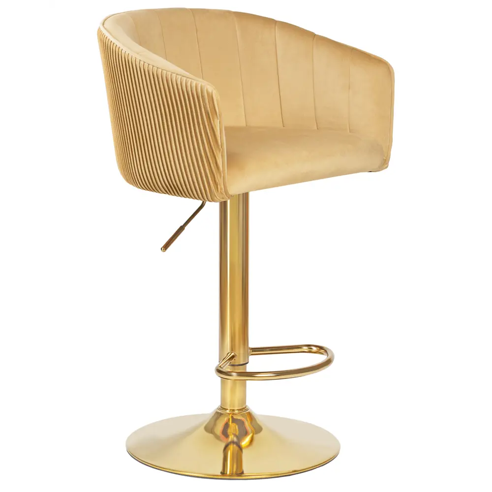 Фото 2 Барный стул Dobrin Darcy gold lm-5025_goldbase 51x107x46 см цвет песочный Фото 2 Барный стул Dobrin Darcy gold lm-5025_goldbase 51x107x46 см цвет песочный