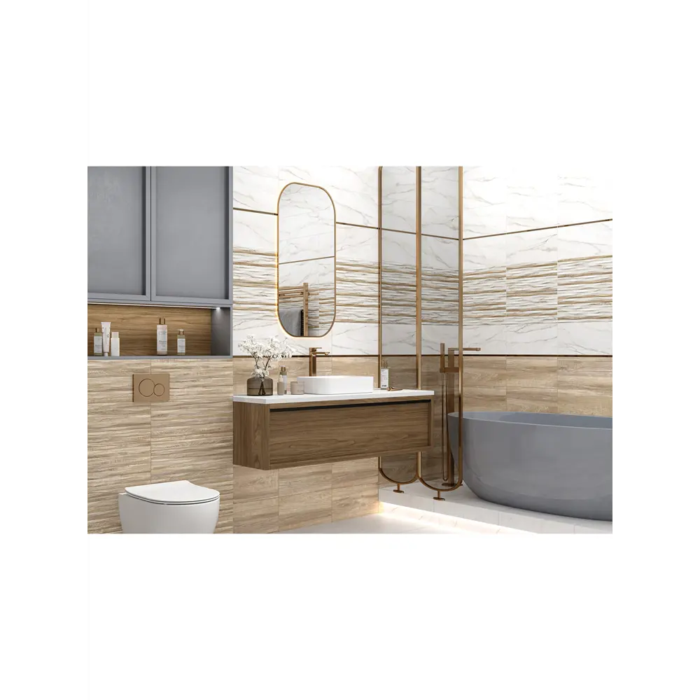 Фото 6 Настенная плитка Alma ceramica Euphoria TWU2550EPH04 24.9x50см цвет белый Фото 6 Настенная плитка Alma ceramica Euphoria TWU2550EPH04 24.9x50см цвет белый