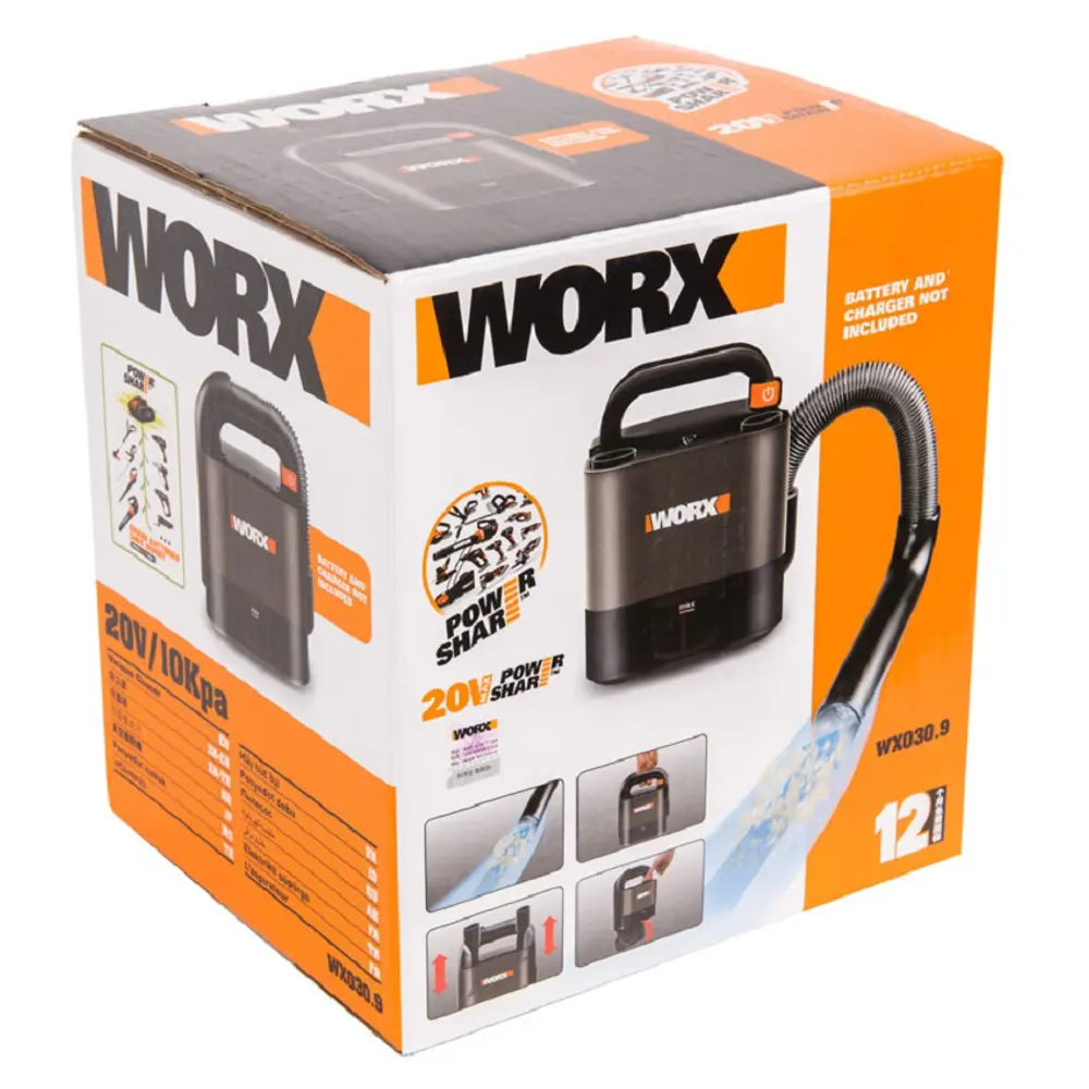 Фото 6 Пылесос портативный аккумуляторный Worx WX030.9, без АКБ и ЗУ Фото 6 Пылесос портативный аккумуляторный Worx WX030.9, без АКБ и ЗУ