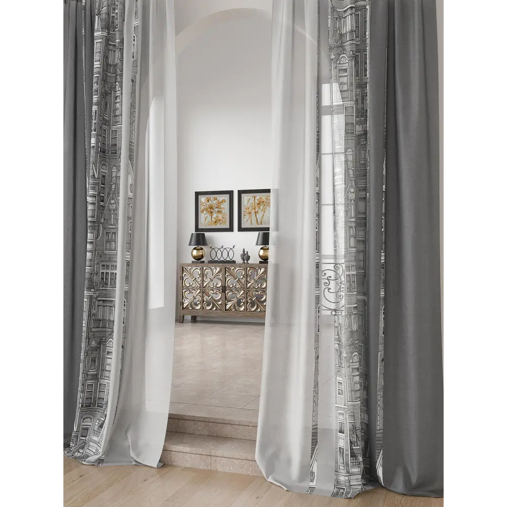 Фото 2 Тюль Comfy way Лоуна - 27 CW754027-230 на шторной ленте 230x150 см цвет графит Фото 2 Тюль Comfy way Лоуна - 27 CW754027-230 на шторной ленте 230x150 см цвет графит