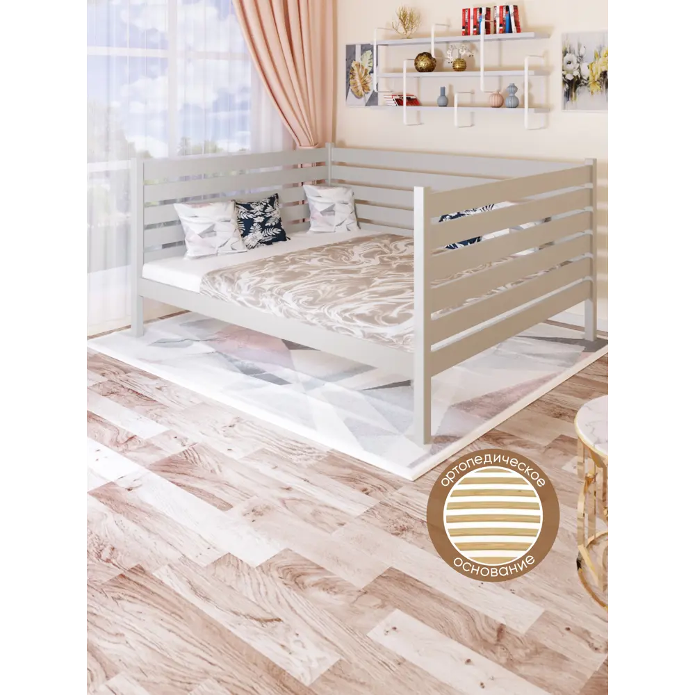 Фото 3 Кровать Solarius Tahta-spin120-200plat-orto 130 x 101 x 210 см сосна цвет бежевый