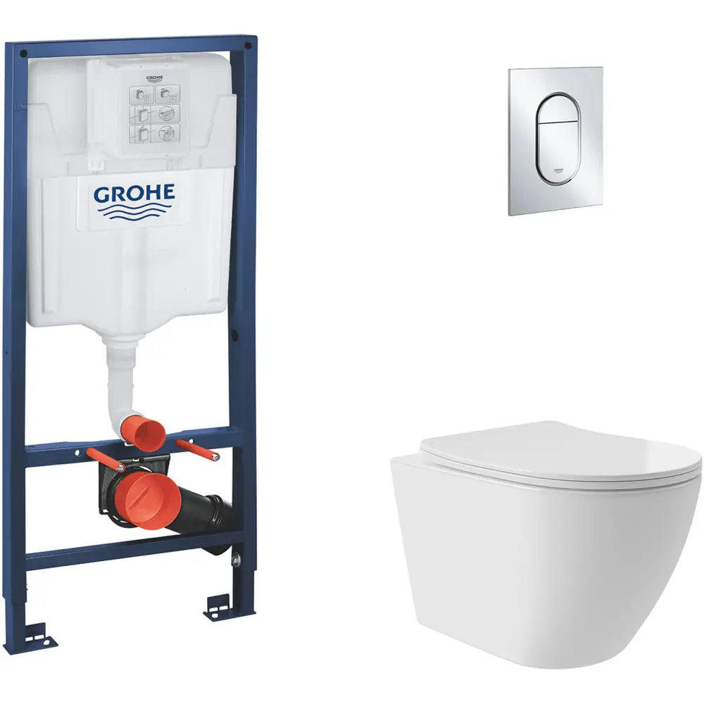 Фото 2 Инсталляция GROHE Solido 5 в 1 QuickFix с клавишей смыва Arena Cosmopolitan (39702000) и унитаз Long 520*365 Vortex Soft-Close белый глянцевый овал Фото 2 Инсталляция GROHE Solido 5 в 1 QuickFix с клавишей смыва Arena Cosmopolitan (39702000) и унитаз Long 520*365 Vortex Soft-Close белый глянцевый овал