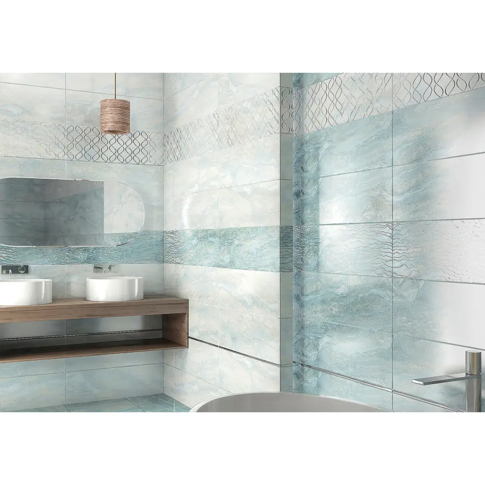 Фото Плитка Delacora Crystal WT15CRT23R 24x74см цвет бирюзовый, цена за упаковку Фото Плитка Delacora Crystal WT15CRT23R 24x74см цвет бирюзовый, цена за упаковку
