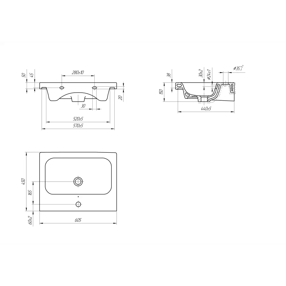 Фото 5 Раковина мебельная Cersanit colour 62см Фото 5 Раковина мебельная Cersanit colour 62см