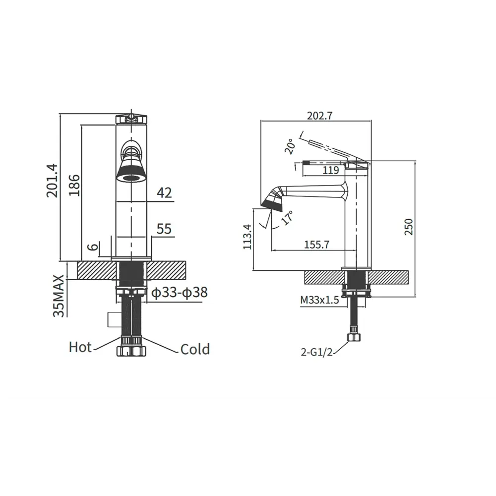 Фото 3 Смеситель для раковины Arrow AMP11855LF90 однорычажный цвет серый Фото 3 Смеситель для раковины Arrow AMP11855LF90 однорычажный цвет серый