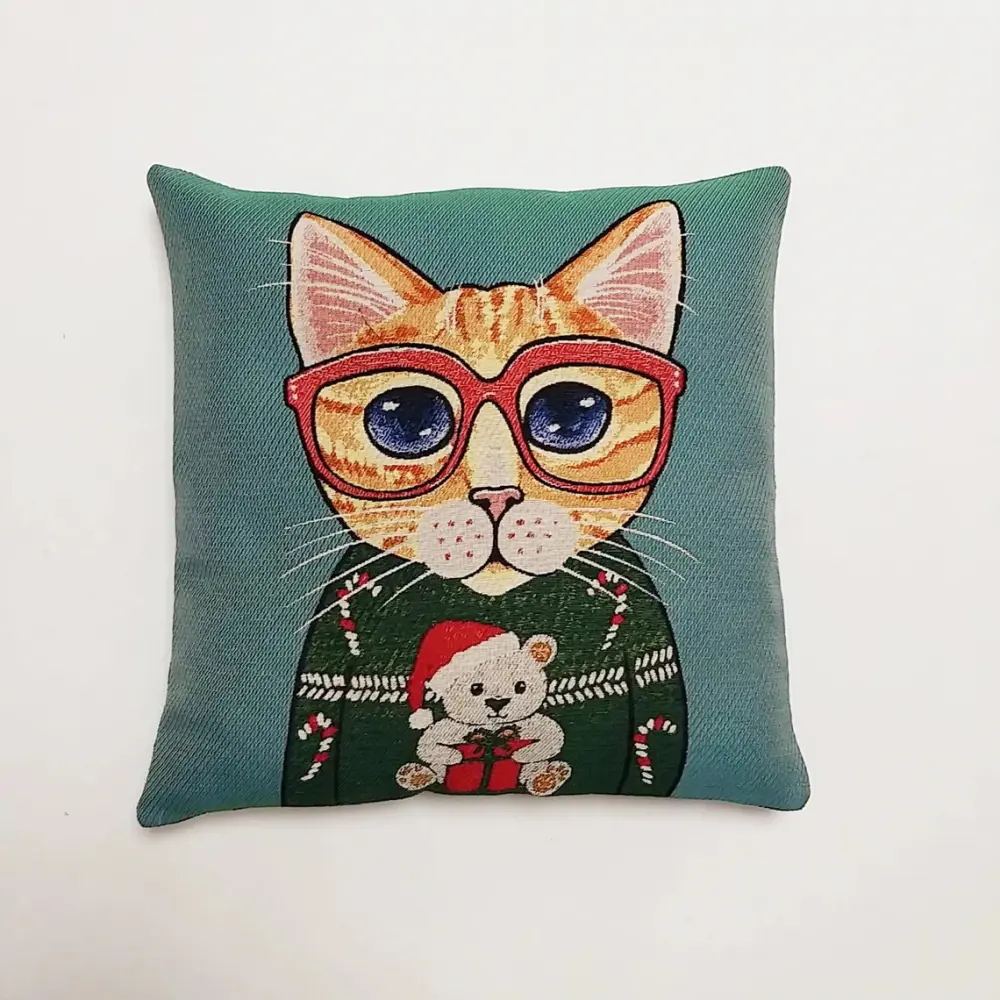 Фото Подушка декоративная Zaberite Кот умный 6089, 40x40 см Фото Подушка декоративная Zaberite Кот умный 6089, 40x40 см