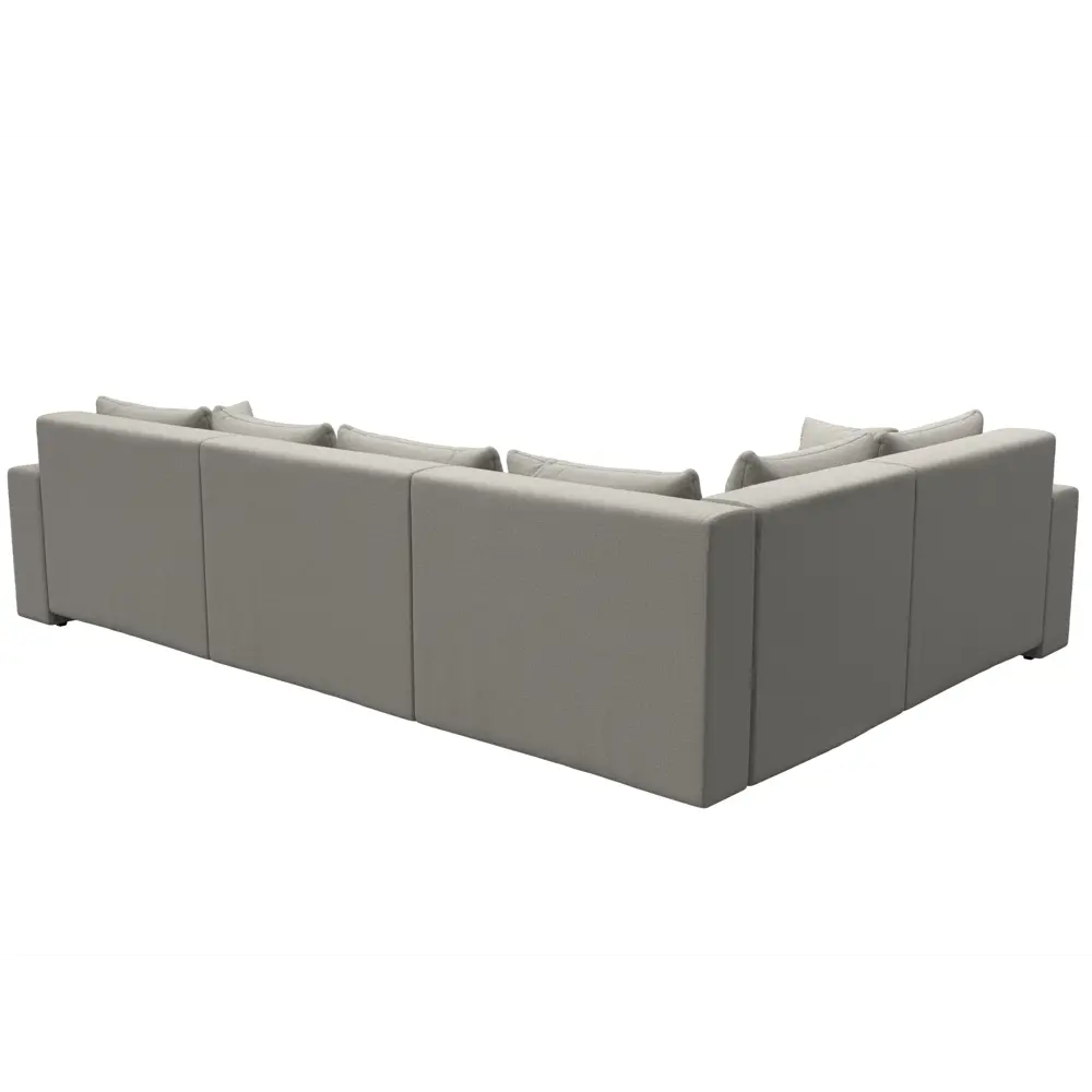 Фото 5 Диван угловой Майами Long левый угол Лига диванов 122905L 330x96x230 см рогожка цвет амур 02 бежевый