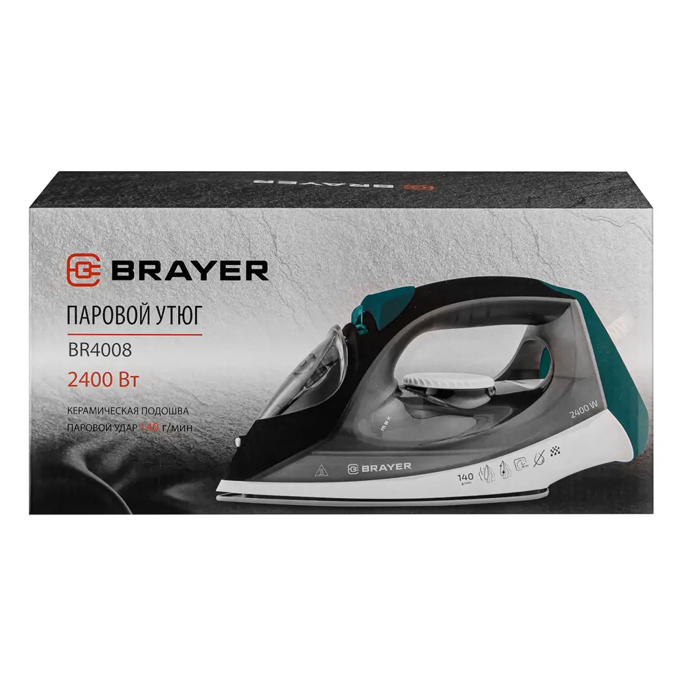 Фото 2 Утюг Brayer Br4008 цвет серо-зеленый Фото 2 Утюг Brayer Br4008 цвет серо-зеленый